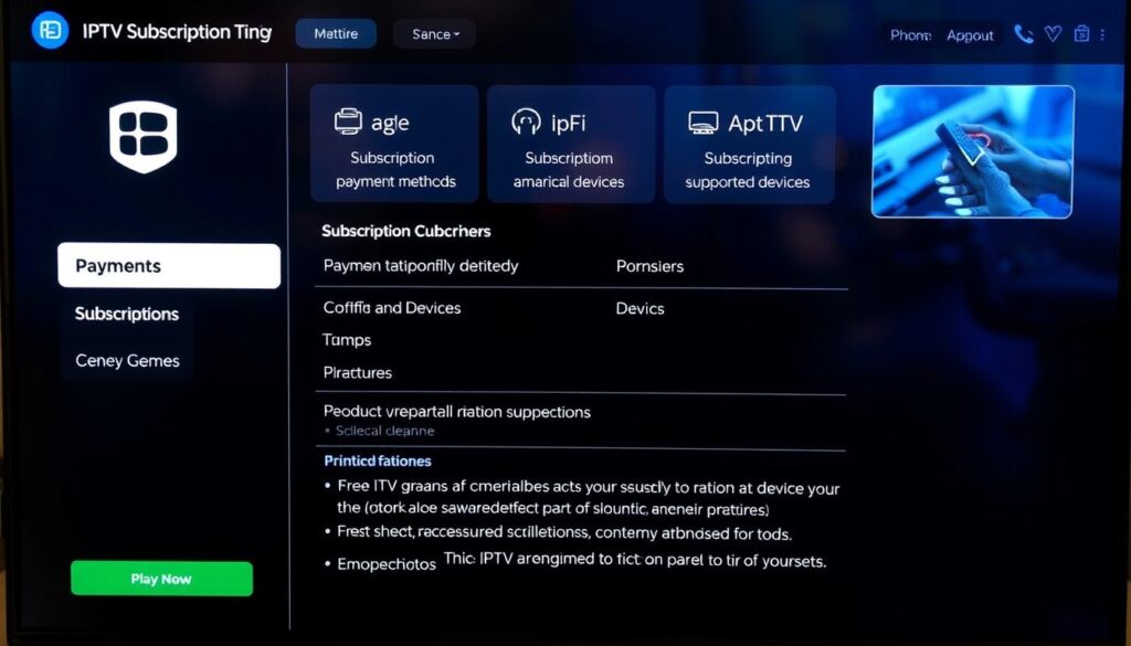 Informações adicionais sobre assinatura IPTV