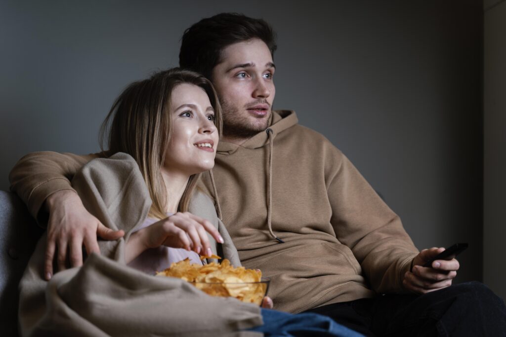 Couple watch IPTV Portugal
